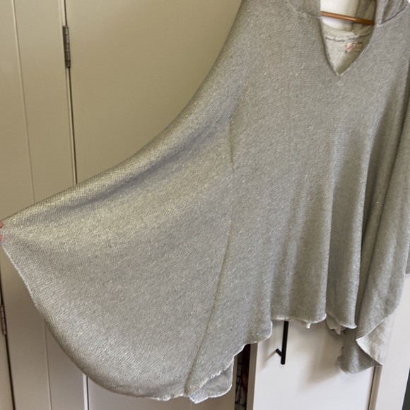 Free people grey poncho / cape - Picture 3 of 8